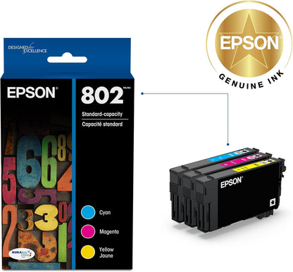 EPSON 802 DURABrite Ultra Ink Standard Capacity Color Combo Pack (T802520-S) Works with WorkForce Pro WF-4720, WF-4730, WF-4734, WF-4740
