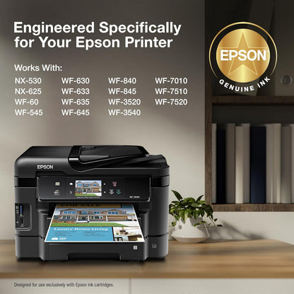 EPSON 127 DURABrite Ultra Ink Color Combo Pack For NX-530, NX-625, WF-3520, WF-3530, WF-3540, WF-545, WF-60, WF-630, WF-633, WF-635, WF-645, WF-7010, WF-7510, WF-7520, WF-840, WF-845