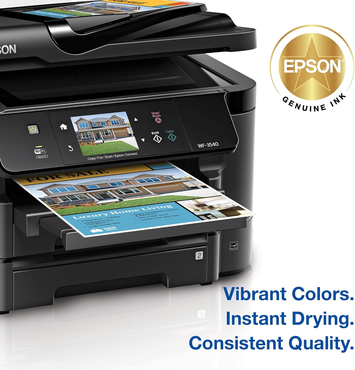 EPSON 127 DURABrite Ultra Ink Color Combo Pack For NX-530, NX-625, WF-3520, WF-3530, WF-3540, WF-545, WF-60, WF-630, WF-633, WF-635, WF-645, WF-7010, WF-7510, WF-7520, WF-840, WF-845